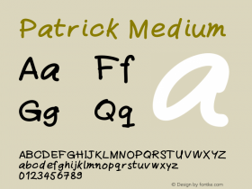 Patrick Version 001.000 Font Sample