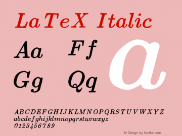 LaTeX-Italic Version 001.000图片样张