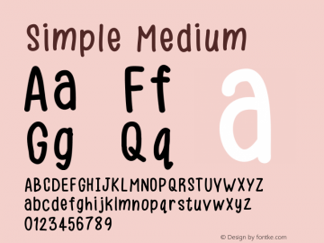 Simple Version 001.000 Font Sample