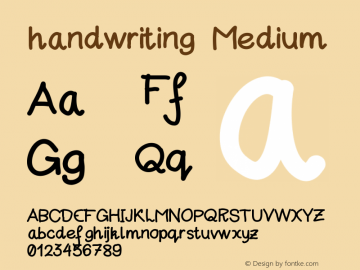 handwriting Version 001.000图片样张