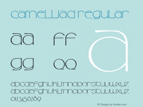 CamelliaD Regular Version 001.005 Font Sample