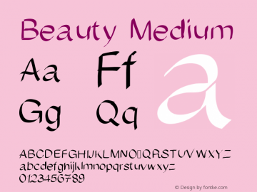 Beauty Version 001.000 Font Sample