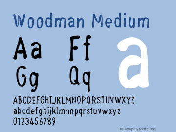 Woodman Version 001.000 Font Sample