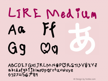 LIKE Version 001.000 Font Sample