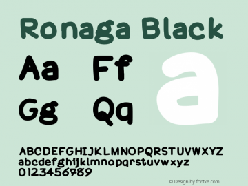 Ronaga-Black Version 001.000 Font Sample
