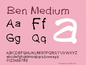 Ben Version 001.000 Font Sample