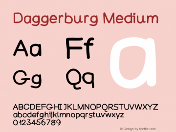 Daggerburg-Medium Version 001.000 Font Sample
