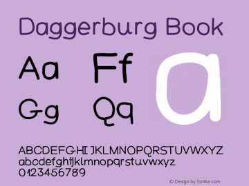 Daggerburg-Book Version 001.000 Font Sample