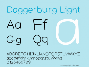 Daggerburg-Light Version 001.000 Font Sample