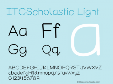 ITCScholastic-Light Version 001.000图片样张