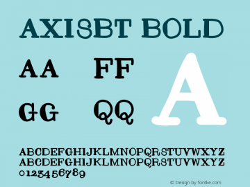 AxisBT-Bold Version 001.000 Font Sample