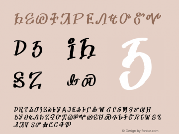 font1 Version 001.000 Font Sample