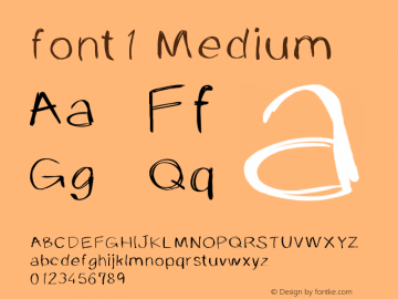 font1 Version 001.000 Font Sample