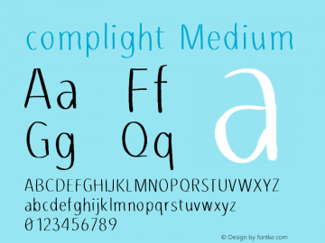 complight Version 001.000 Font Sample