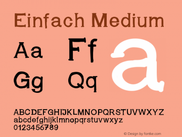 Einfach Version 001.000 Font Sample