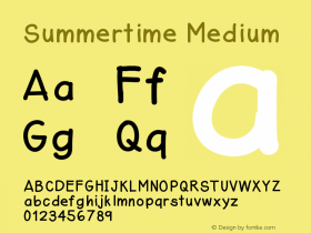 Summertime Version 001.000 Font Sample