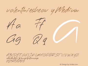 valentiniesheavy Version 001.000 Font Sample