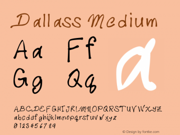 Dallass Version 001.000 Font Sample