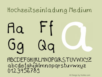 Hochzeitseinladung Version 001.000 Font Sample