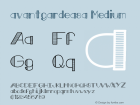 avantgardeasa Version 001.000 Font Sample