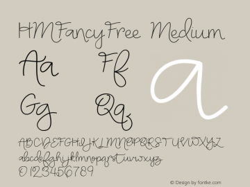 HMFancyFree Version 001.000 Font Sample