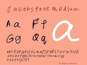 Jacobsfont Version 001.000 Font Sample