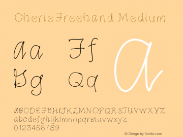 CherieFreehand Version 001.000图片样张