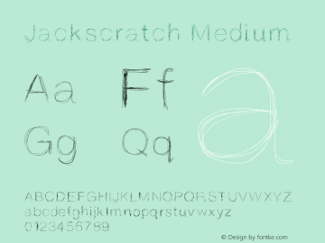 Jackscratch Medium Version 001.000 Font Sample