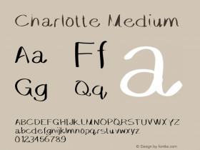 Charlotte Version 001.000 Font Sample