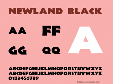 Newland Black 001 Font Sample