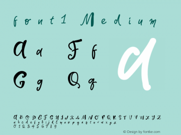 font1 Version 001.000 Font Sample