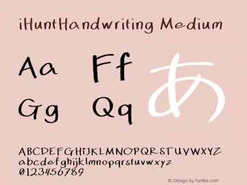 iHuntHandwriting Version 001.000图片样张