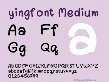 yingfont Version 001.000图片样张