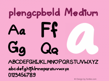 plengcpbold Version 001.000 Font Sample