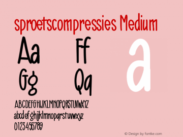 sproetscompressies Version 001.000 Font Sample