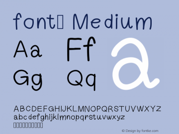 font1 Version 001.000 Font Sample