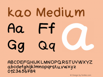 kao Version 001.000 Font Sample