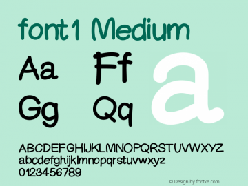 font1 Version 001.000 Font Sample