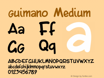 guimano Version 001.000 Font Sample