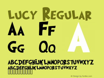 lucy Regular Unknown Font Sample