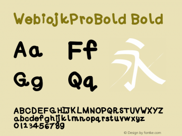 WebiojkProBold Version 001.000 Font Sample
