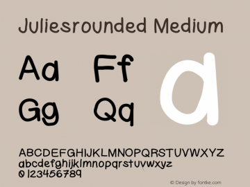 Juliesrounded Version 001.000 Font Sample