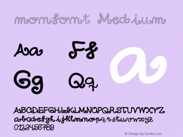 monfont Version 001.000 Font Sample