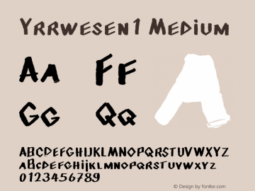 Yrrwesen1 Version 001.000 Font Sample