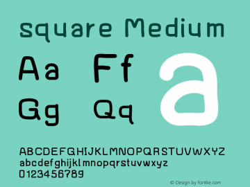 square Version 001.000 Font Sample