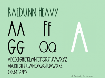 RaeDunn-Heavy Version 001.000 Font Sample