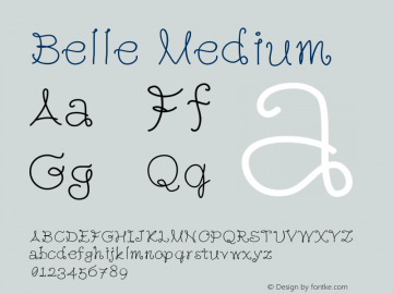 Belle Version 001.000 Font Sample
