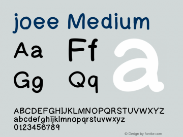 joee Version 001.000 Font Sample