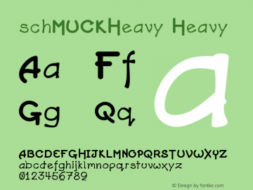 schMUCKHeavy Version 001.000 Font Sample