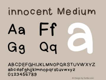 innocent Version 001.000 Font Sample